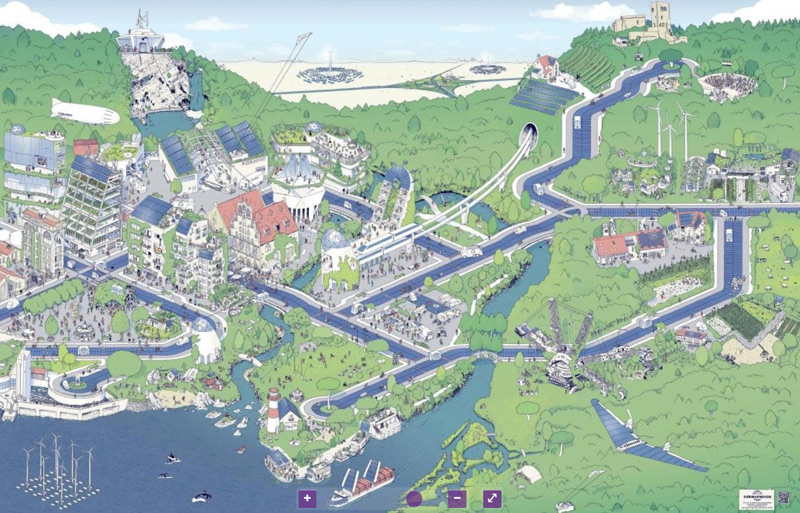 SDG-Wimmelbild der Zukunft