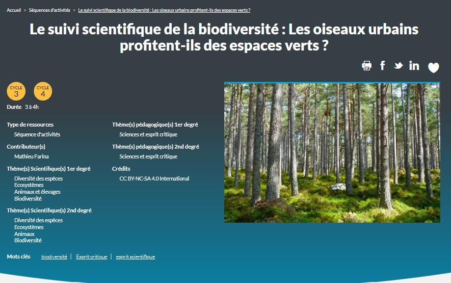 Le suivi scientifique de la biodiversité large